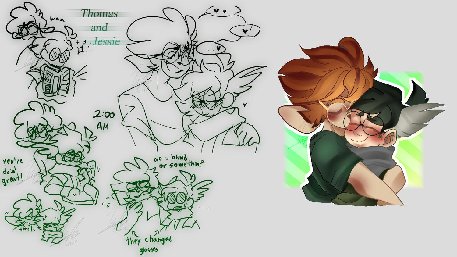 Jessie (NOT MY OC) and Thomas